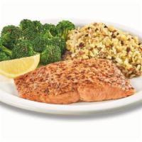 Wild Alaska Salmon · A grilled wild-caught Alaska salmon fillet with a delicious blend of garlic & herbs. Served ...