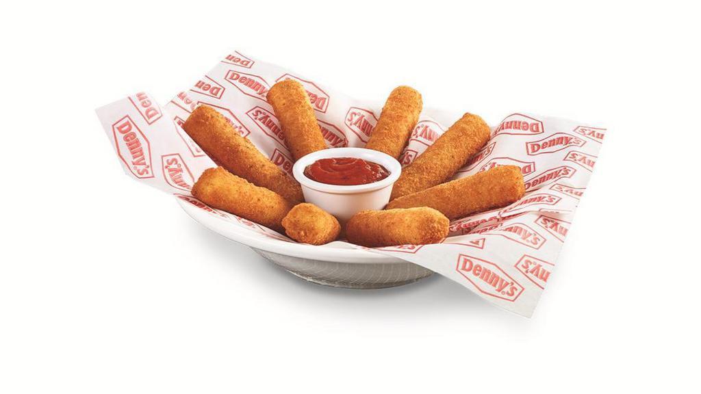 Mozzarella Cheese Sticks · Eight golden-fried cheese sticks served with your choice of dipping sauce.