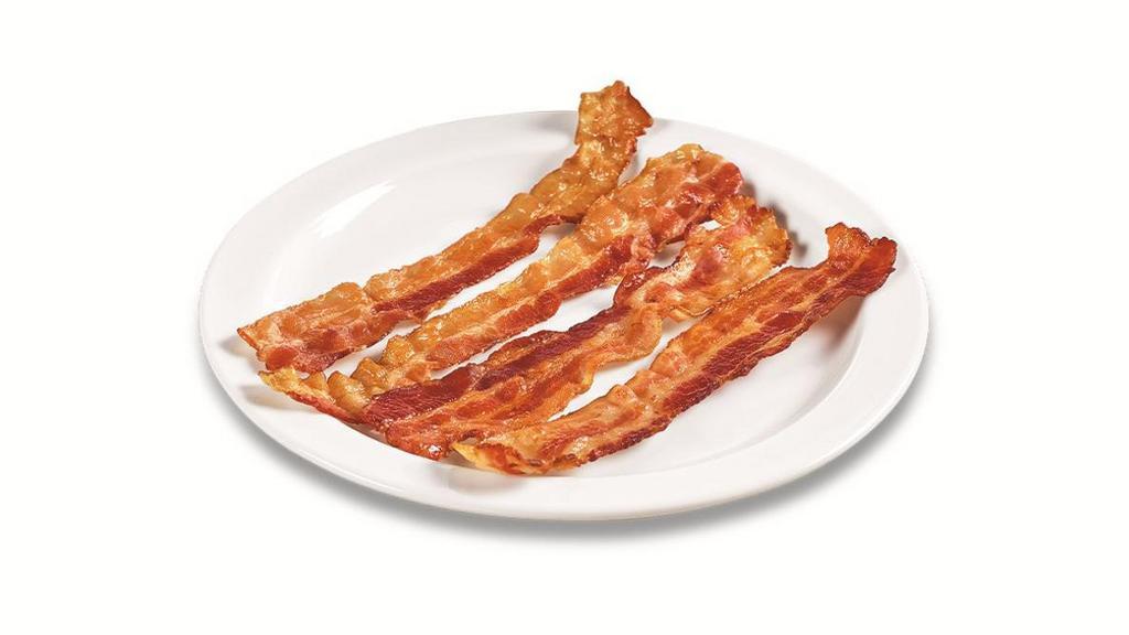 Bacon  · Choose four bacon strips or turkey bacon strips..