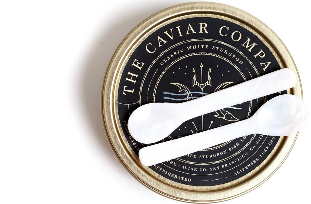 Mother Of Pearl Spoon, Pair (2) · The most traditional accessory to serving caviar. These 3-inch Mother of Pearl spoons are staple to any caviar-lovers flatware cabinet.