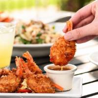 COCONUT SHRIMP · Asian coleslaw, sweet and sour dipping sauce