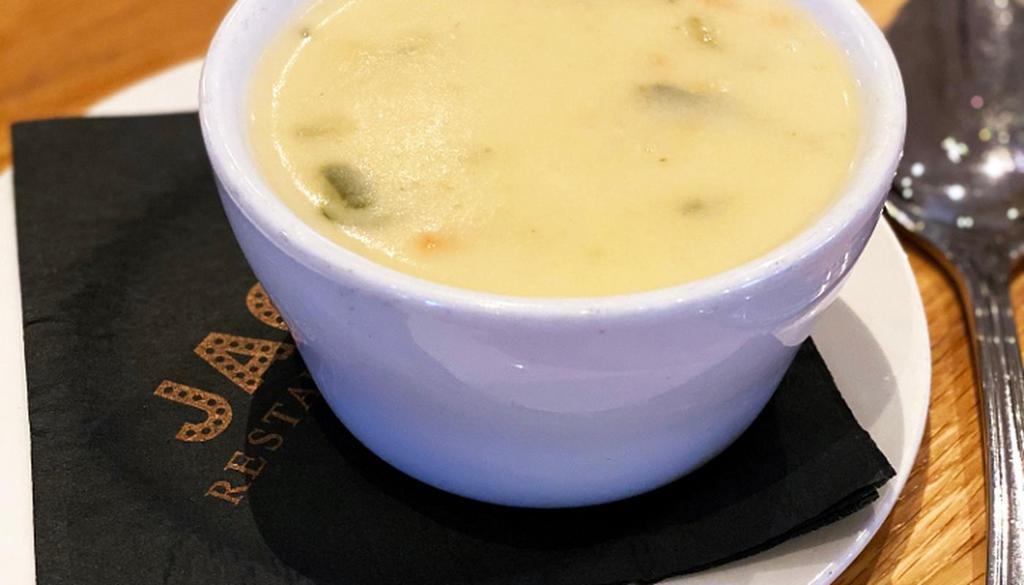 SOUP OF THE DAY · Monday:  Split Pea. Tuesday:  Potato Leek. Wednesday:  Bacon-Lentil. Thursday:  Chicken Noodle. Friday:  Clam Chowder. Saturday:  Beef Barley. Sunday:  Chicken Tortilla