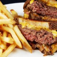 PATTY MELT · grilled onions, american cheese, marble rye