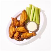 Boneless Buffalo Wings · Served with choice of mild, medium, hot, or suicide buffalo sauce, ranch, and celery.
