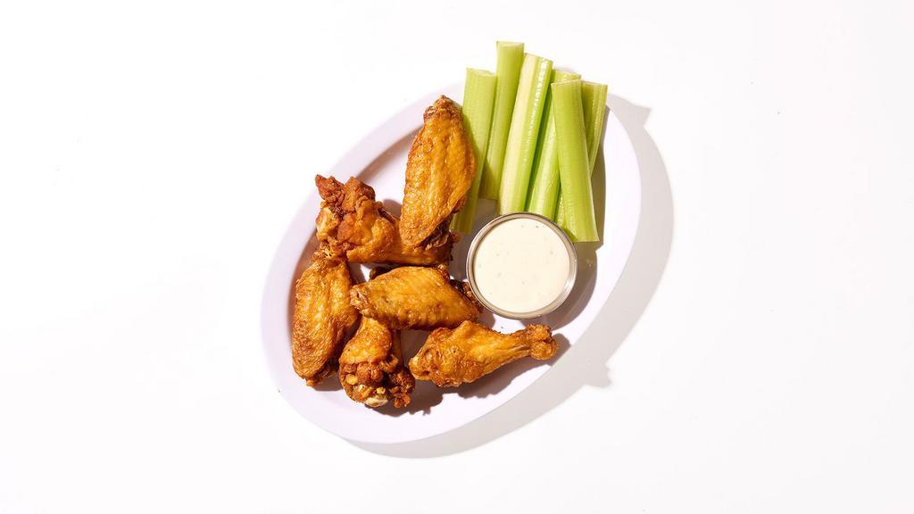 Wings · 6 wings with ranch and celery sticks