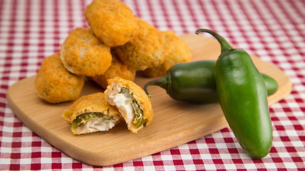 Jalapeno Poppers · Spicy jalapeno poppers.
