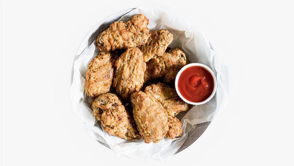Fried Chicken Wings · Six bone-in wings tossed in your choice of sauce.