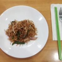 9. Vegetarian · Fried rice or chow mein.
Picture shown (chow mein) is sample only. 
See tray size for approx...