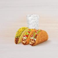 2 Chicken Chalupas Supreme Combo · Served with a drink, 2 Chicken Chalupa Supremes, and a regular crunchy taco.