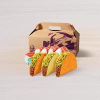 Variety Taco Party Pack · Your choice of 12 of the following tacos: Crunchy or Soft Taco, or Nacho Cheese Doritos® Loc...