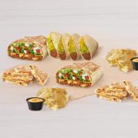 Meal For 4 · Includes two Crunchwrap Supremes®, two Chicken Quesadillas, four Soft Tacos, and two orders ...