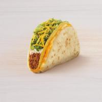 Cheesy Gordita Crunch · A warm flatbread layered with three-cheese blend and wrapped around a crunchy taco filled wi...