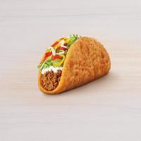 Chalupa Supreme® · Chewy fried chalupa bread filled with seasoned beef, sour cream, crispy lettuce, three-chees...