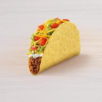 Crunchy Taco Supreme® · A crunchy taco shell filled with seasoned beef, cool sour cream, crispy lettuce, shredded ch...