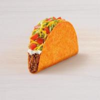 Nacho Cheese Doritos® Locos Tacos Supreme® · A crunchy taco shell made from Nacho Cheese Doritos® is filled with seasoned beef, cool sour...