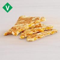 Cheese Quesadilla · Large flour tortilla filled with melty three-cheese blend, creamy jalapeño sauce, perfectly ...