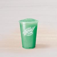 Mountain Dew Baja Blast® Freeze · Mountain Dew® Baja Blast in a frozen slushy drink.
