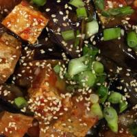Oriental Tofu Eggplant · Stir fried firm tofu and eggplant in our house chili sauce.