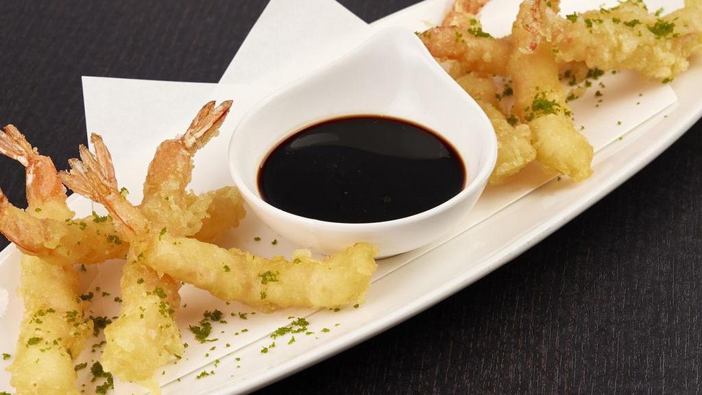SHRIMP TEMPURA · Crunchy tempura shrimp.