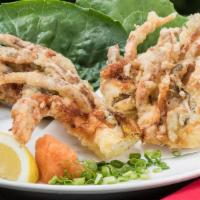 Soft Shell Crab · Tempura soft shell crabs, momiji, scallion and ponzu sauce..