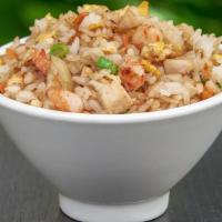 Hibachi Shrimp Rice 24 Oz. · The original Benihana classic. Grilled shrimp, rice, egg and chopped vegetables.