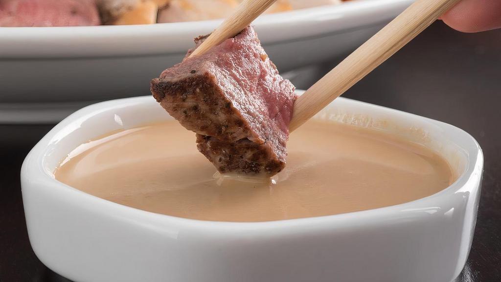 Mustard Sauce 1 Pint · 1 pint. Mustard Sauce goes best with our white and red meat dishes. Hints of tahini and mild garlic combine with sour vinegar and a salty, soy sauce finish.