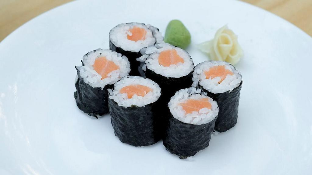 Salmon* Roll · Fresh salmon* and rice rolled in seaweed