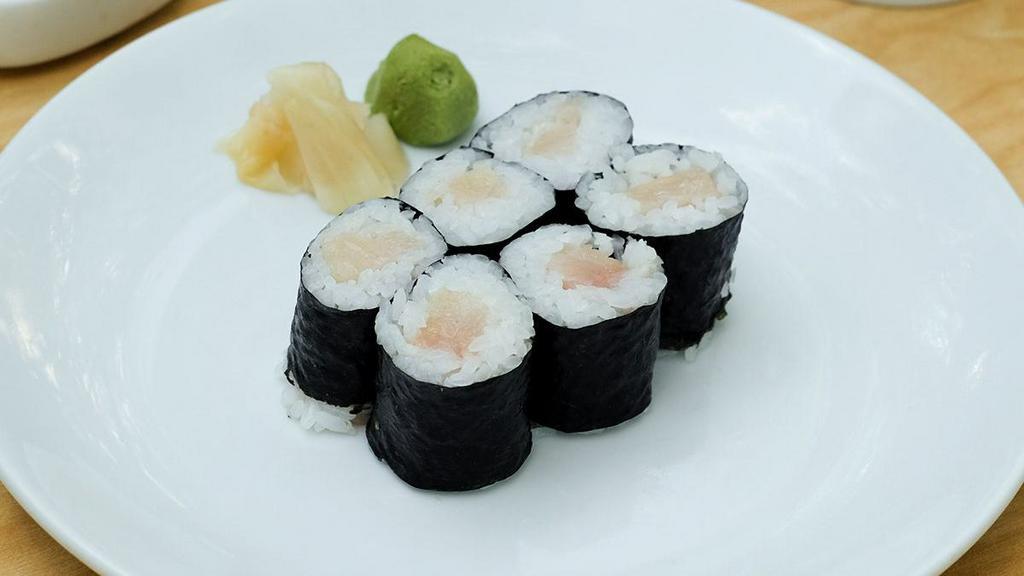 Yellowtail Roll · Fresh yellowtail* and rice rolled in seaweed