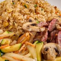 Hibachi Steak* · New York strip steak and mushrooms hibachi grilled to your specification.. 5 course meals se...