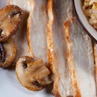 Hibachi Chicken  · Chicken breast and mushrooms grilled with butter and sesame seeds.