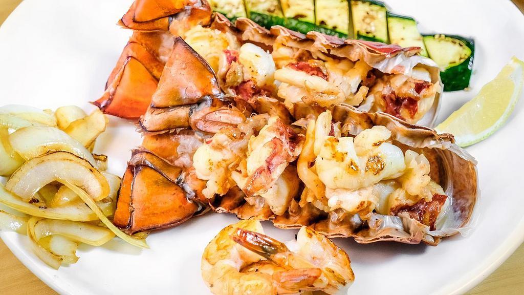 TWIN LOBSTER TAILS · Two cold water lobster tails grilled with lemon.. 5 course meals served with. •BENIHANA ONION SOUP •BENIHANA SALAD . •HIBACHI SHRIMP APPETIZER •HIBACHI VEGETABLES •HOMEMADE DIPPING SAUCES •STEAMED RICE •JAPANESE HOT GREEN TEA