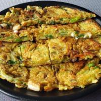 1. Seafood Green Onion Pancake · Squid, Shrimp, Mussels, Egg, Green Onion.