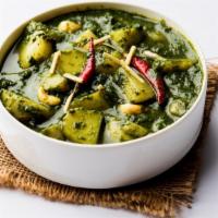 Aloo Palak · Delicious spinach and potatoes cooked with indian spices.