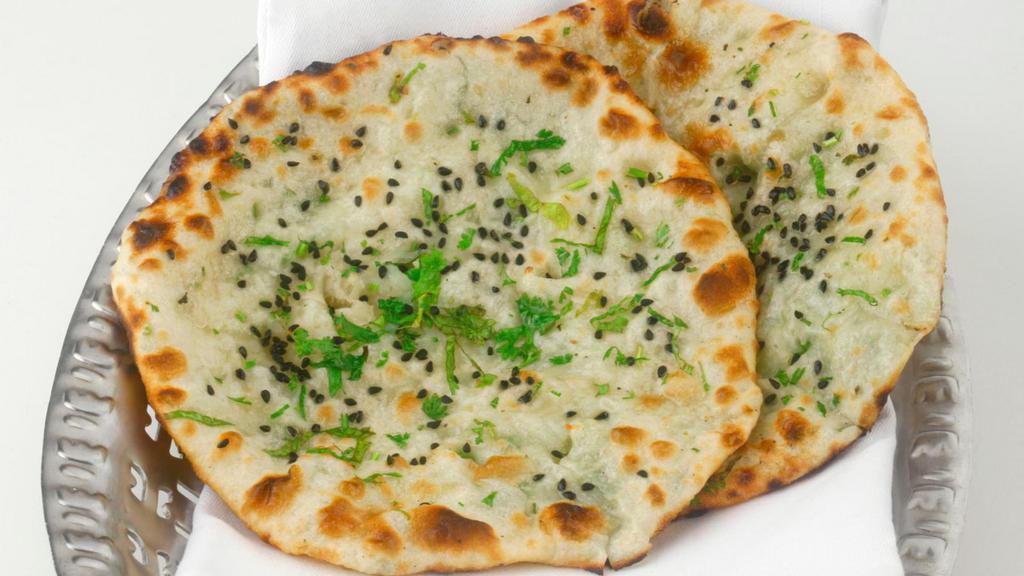 Onion Kulcha · Bread stuffed with mildly spiced onion.