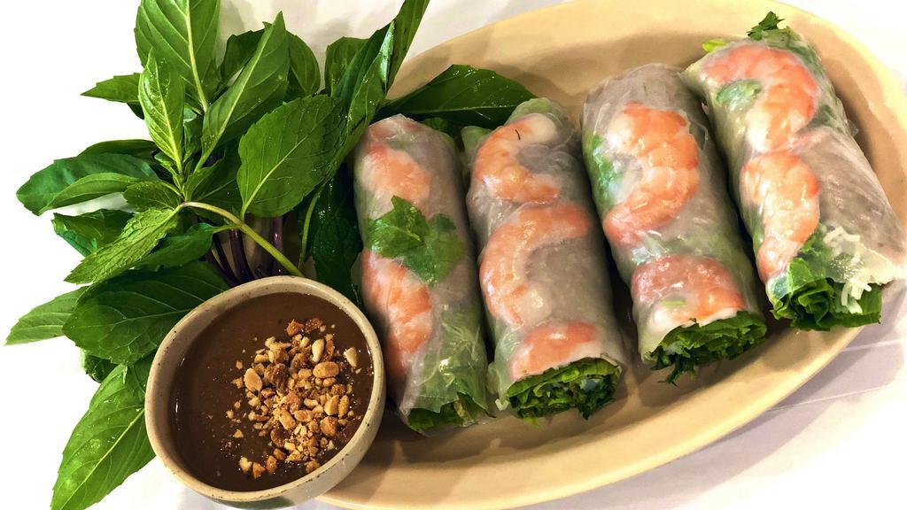 Goi Cuon · Fresh Spring Rolls - Shrimp & Pork (4 rolls)