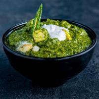 Saag Tofu · A fragrant and creamy spinach curry made with tofu in a healthy and gourmet Indian style.