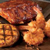 Bbq Mixed Grill · Flame-grilled chicken with Outback’s special BBQ sauce, fall-off-the-bone Baby Back Ribs and...