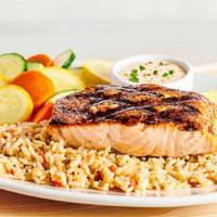Perfectly Grilled Salmon · Seasoned and grilled. Served with our classic rémoulade sauce. Served with two freshly made ...