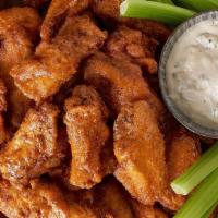Kookaburra Wings® Party Platter · 30 chicken wings tossed in our secret spices served with our Blue Cheese dressing and celery...