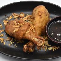 Hat Yai Fried Chicken · Far southern spice infused chicken legs fried crisp.