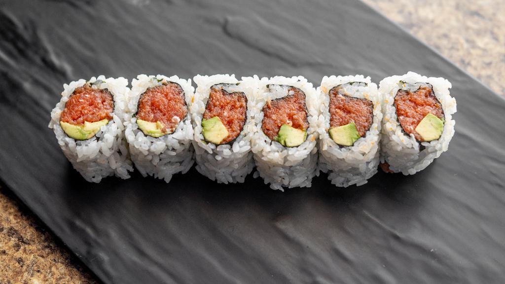 Spicy Tuna Roll · Spicy. Mixed chopped tuna, cucumber with spicy sauce.