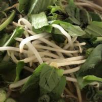 19. Phở Không Thịt / Rice Noodle Soup · Add a protein for an additional charge.