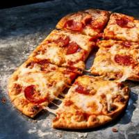 Pepperoni Flatbread Pizza · 980 Cal. Thick sliced Pepperoni, fresh mozzarella and our shredded Fontina and mozzarella ch...