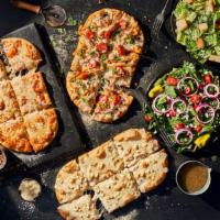 3 Flatbread Pizza Family Feast · A meal to feed the whole family, including any 3 Flatbread Pizzas and 2 whole salads. Serves...