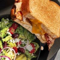 Sandwich And Salad · Selection of a half sandwich and a half salad
