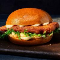 New The Signature Take Chicken Sandwich · 560 Cal. Seasoned and seared chicken breast, parmesan crisps, emerald greens and garlic aiol...
