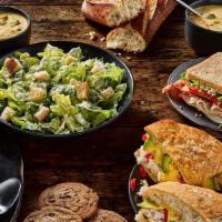 Family Feast With Cookies · A meal to feed the whole family, including 4 half sandwiches, 1 whole salad, 1 group soup, 1...