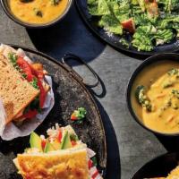 Family Feast With Soup Or Mac · A meal to feed the whole family, including 2 half sandwiches, 2 kids' sandwiches, 1 whole sa...