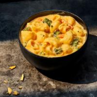 Kids Broccoli Cheddar Mac & Cheese · 370 Cal. Shell pasta in a blend of creamy cheese sauce and tangy white cheddar, simmered wit...