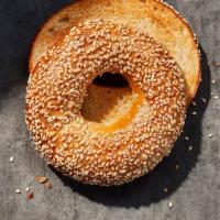 Sesame Bagel · 290 Cal. Freshly baked bagel topped with nutty sesame seeds. Allergens: Contains Wheat, Sesame